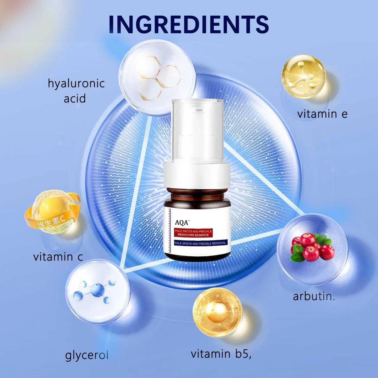 š„AQAā¢Vitamin C Whitening Freckles Face Cream Remove Melasma Dark Spots Lighten Melanin