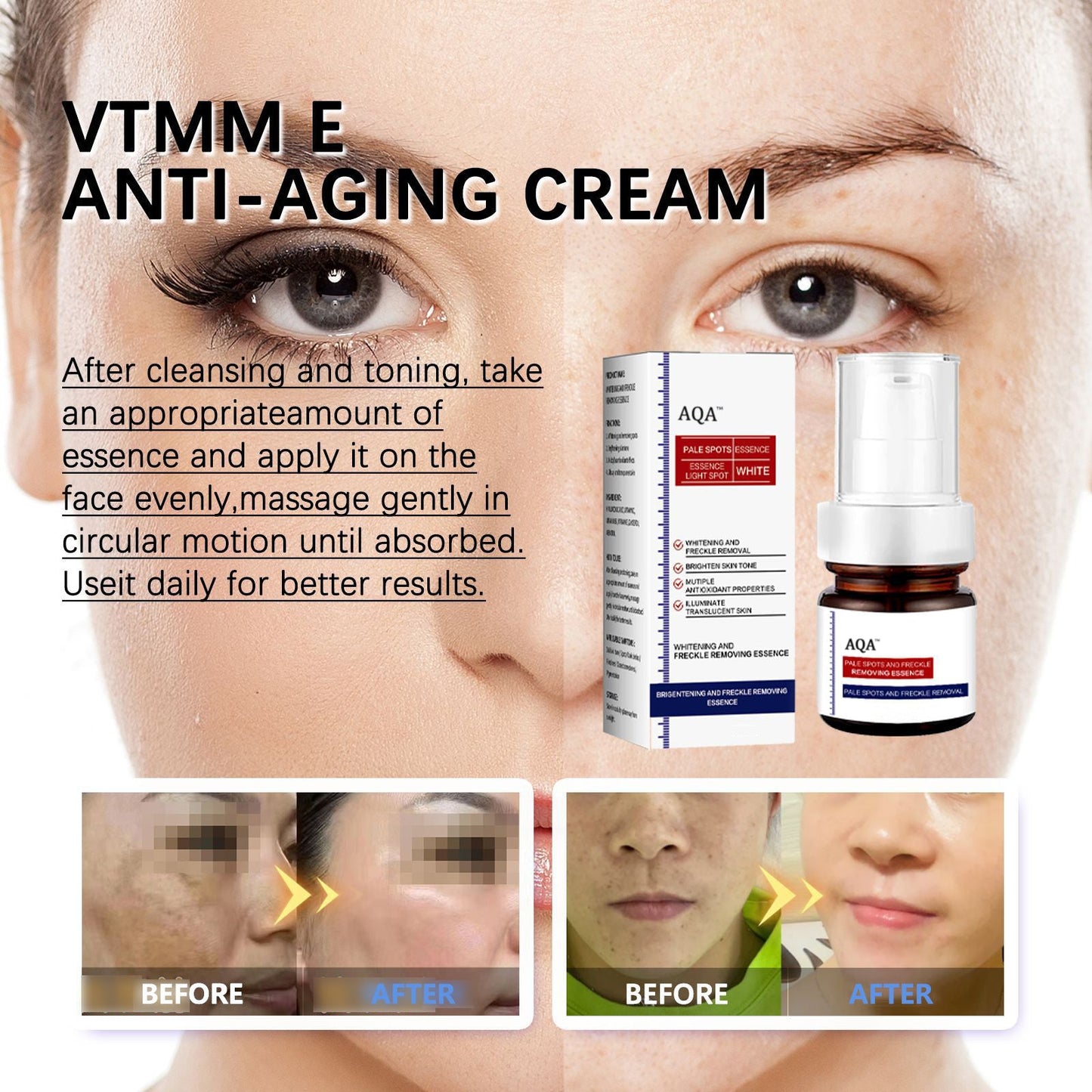 š„AQAā¢Vitamin C Whitening Freckles Face Cream Remove Melasma Dark Spots Lighten Melanin